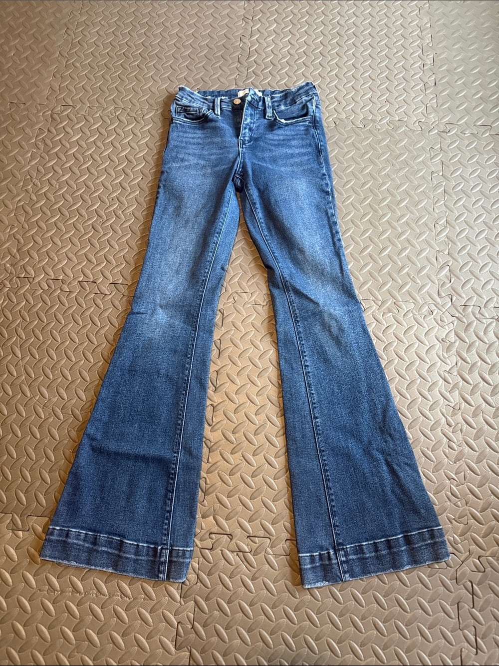 High-Rise Blue Flare Jeans for Women